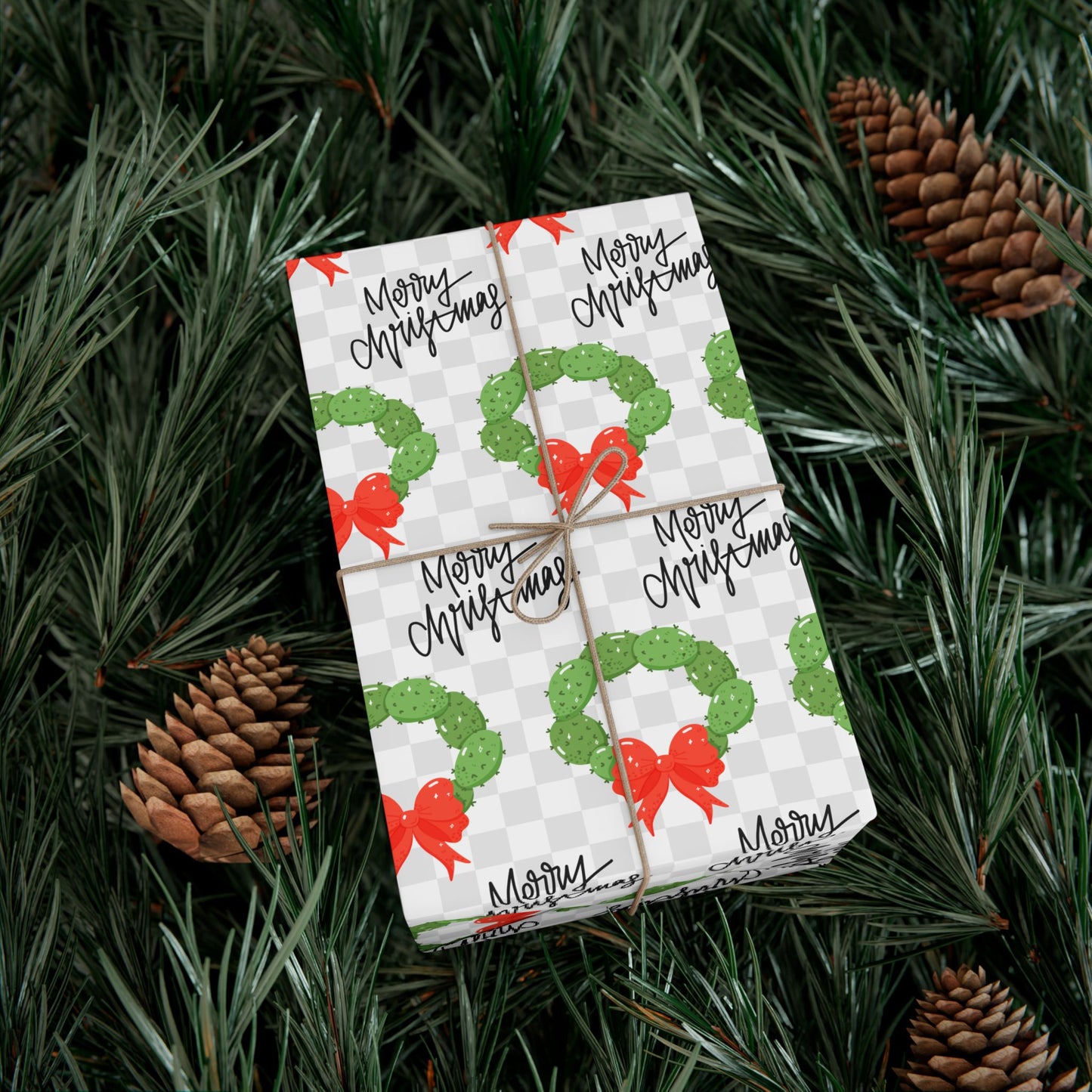Cactus Christmas Wrapping Paper