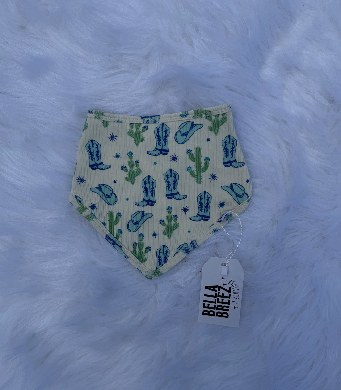 Wild West Cowboy Ribbed Bamboo Bib