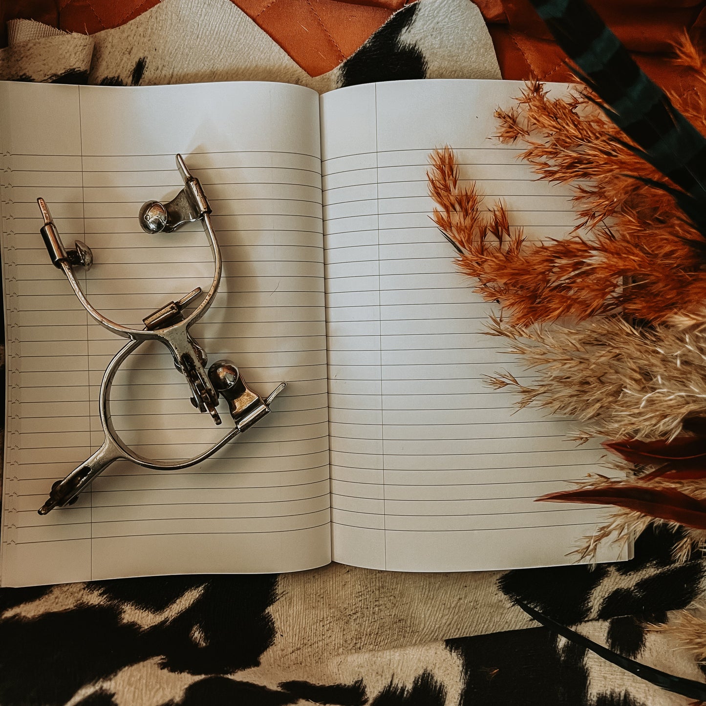 Cow Hide Print Lined Journals
