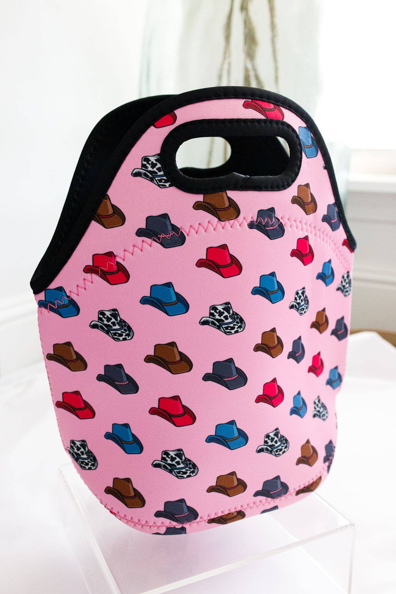 Pink Cowboy Hat Backpack and Lunch Box Set