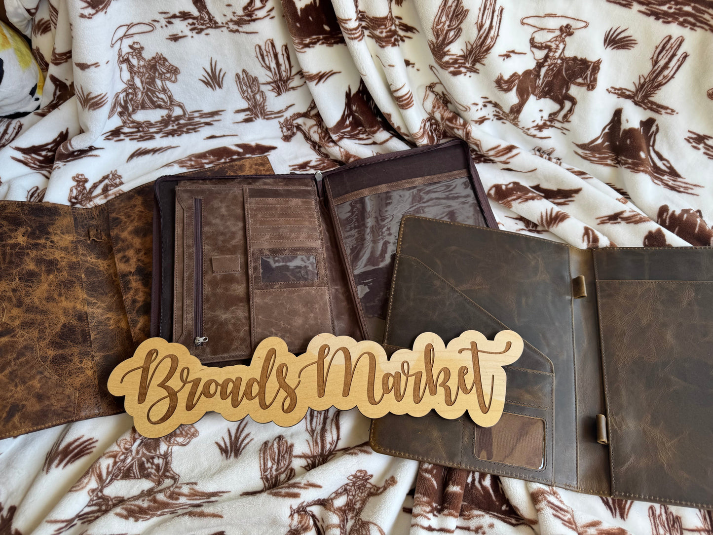Cowhide & Tooled Leather Planners Notebook Holders