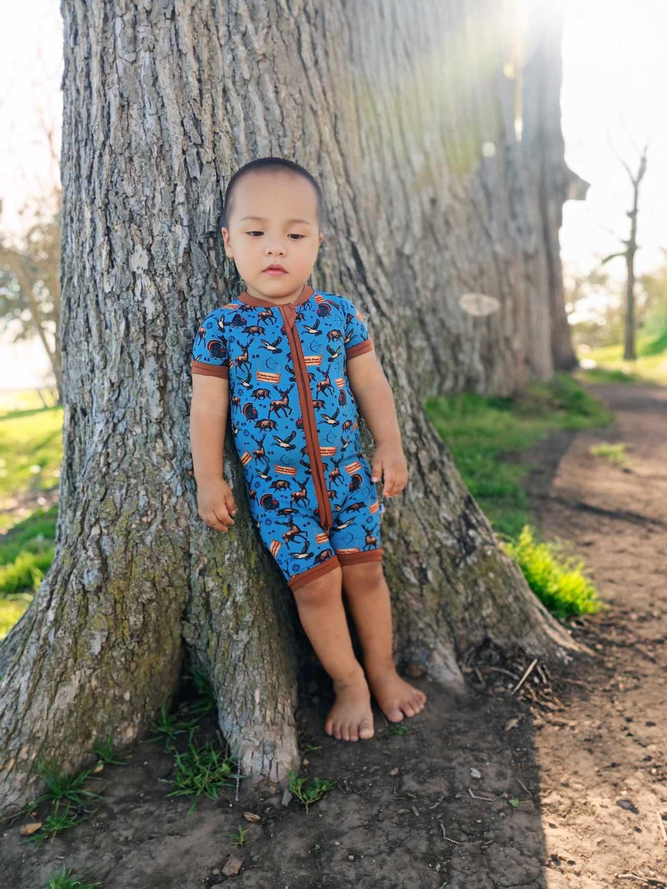 Hunting Club Bamboo Shortie Romper (FINAL SALE)