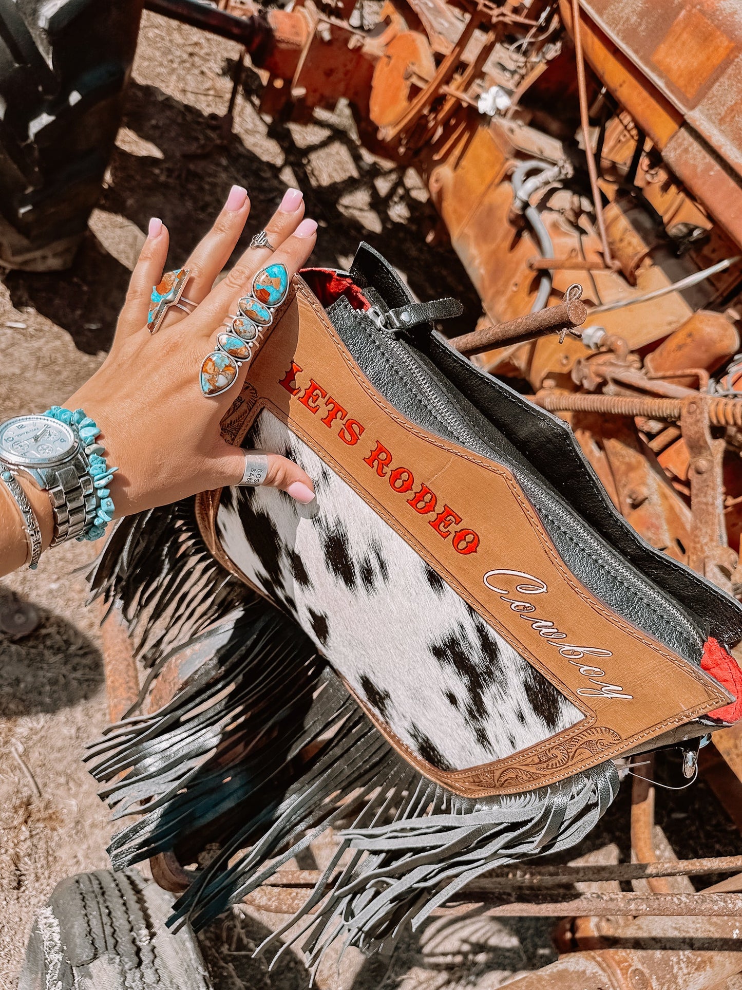 Let's Rodeo Cowboy Purse