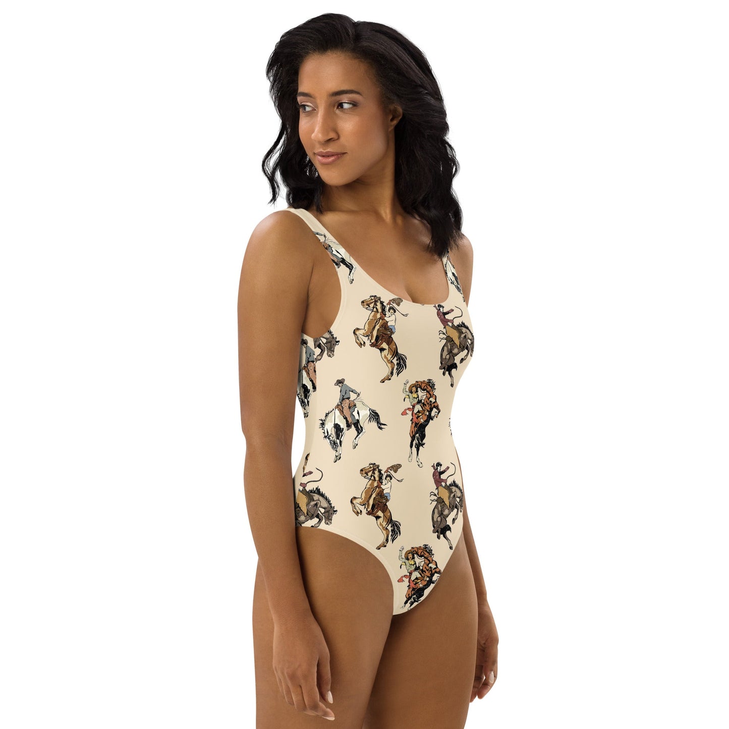 Vintage Cowgirl One-Piece Swimsuit