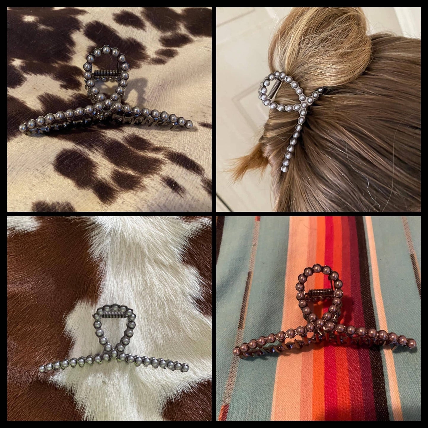 Navajo Pearl Claw Clips