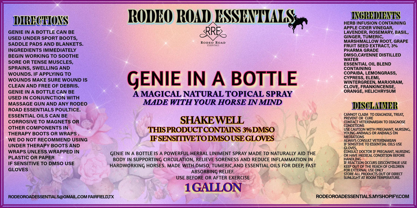 Genie In A Bottle Spray – Deep Relief Herbal Liniment for Performance Horses