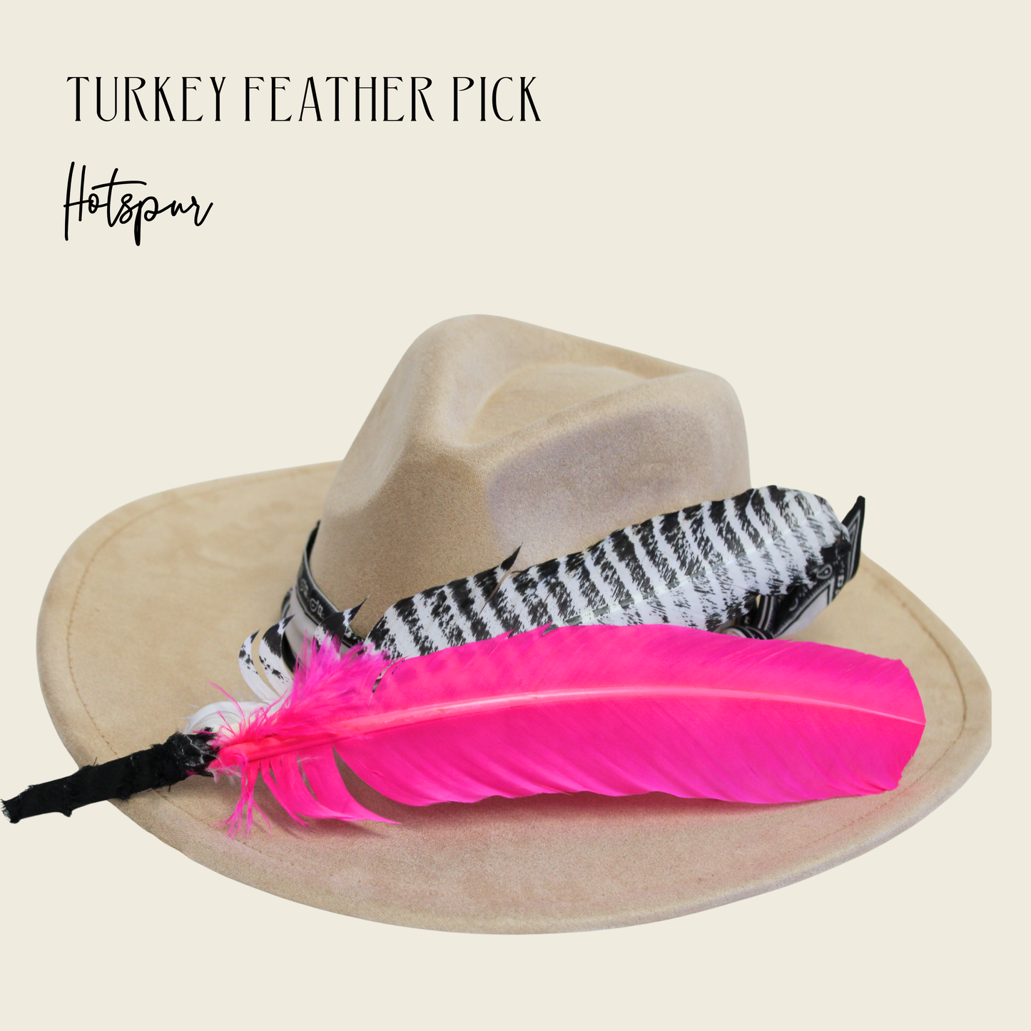 Hotspur Pink Turkey Feather Pick