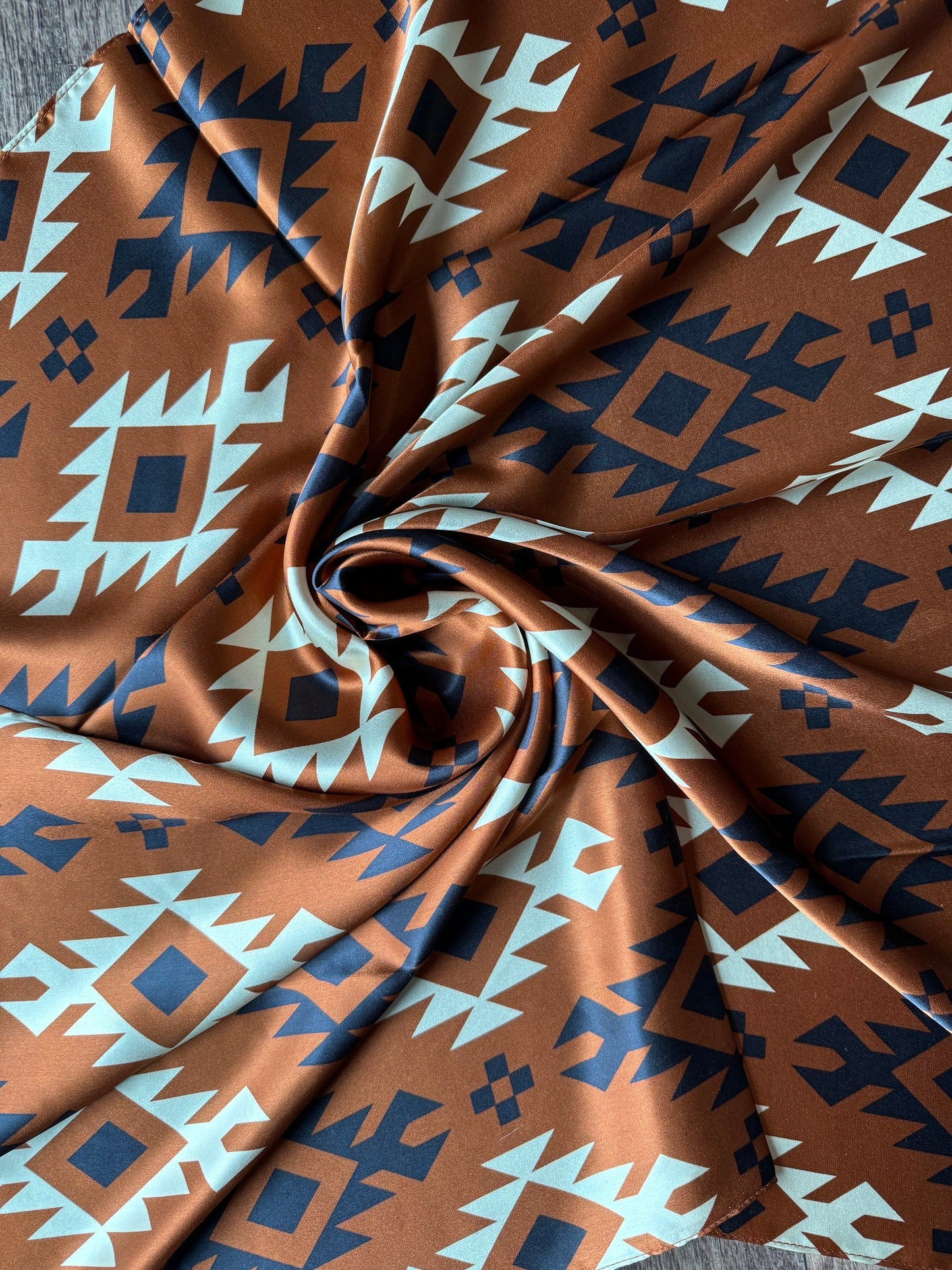 Rust Brown, Black, & Ivory Tribal Wild Rags
