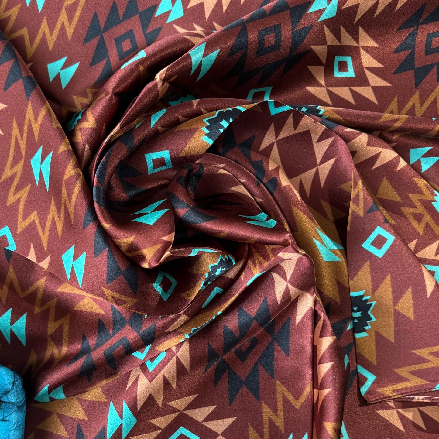 Chestnut and Turquoise Aztec Wild Rags