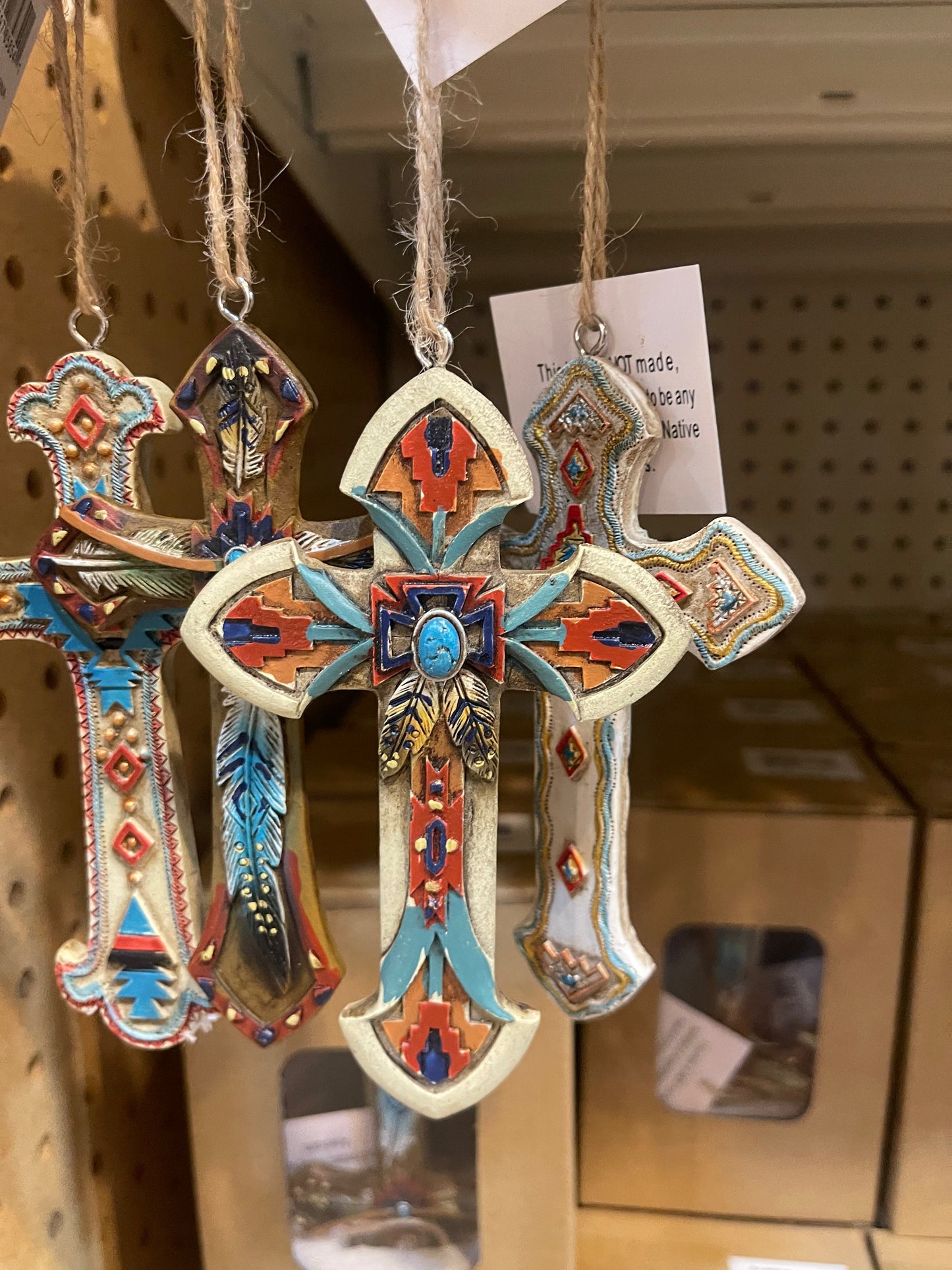 Western Aztec Cross Ornament Set