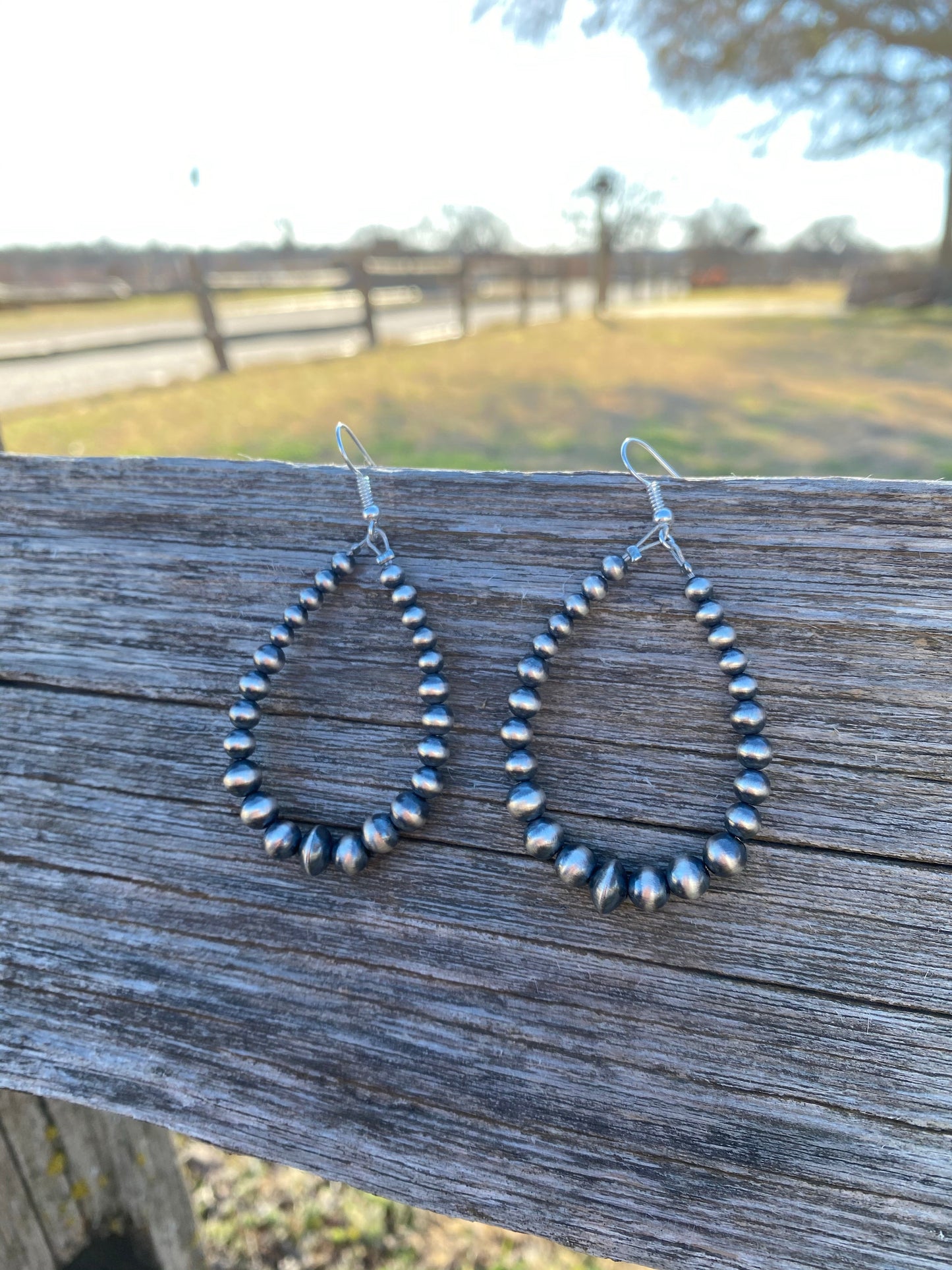 Sterling Silver Pearl Teardrop Earrings