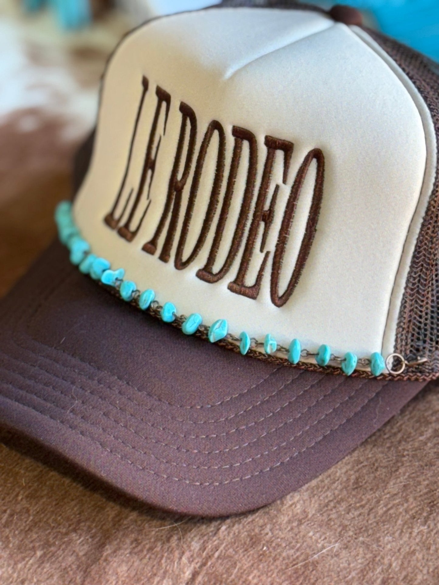 Turquoise Chips Trucker Hat Chain