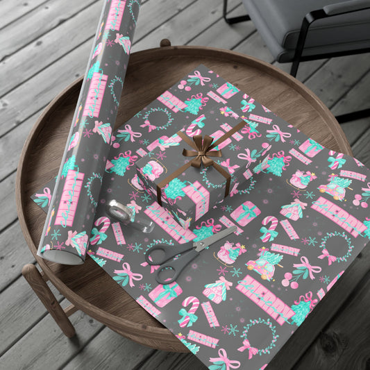 Pink and Teal Wrapping Paper
