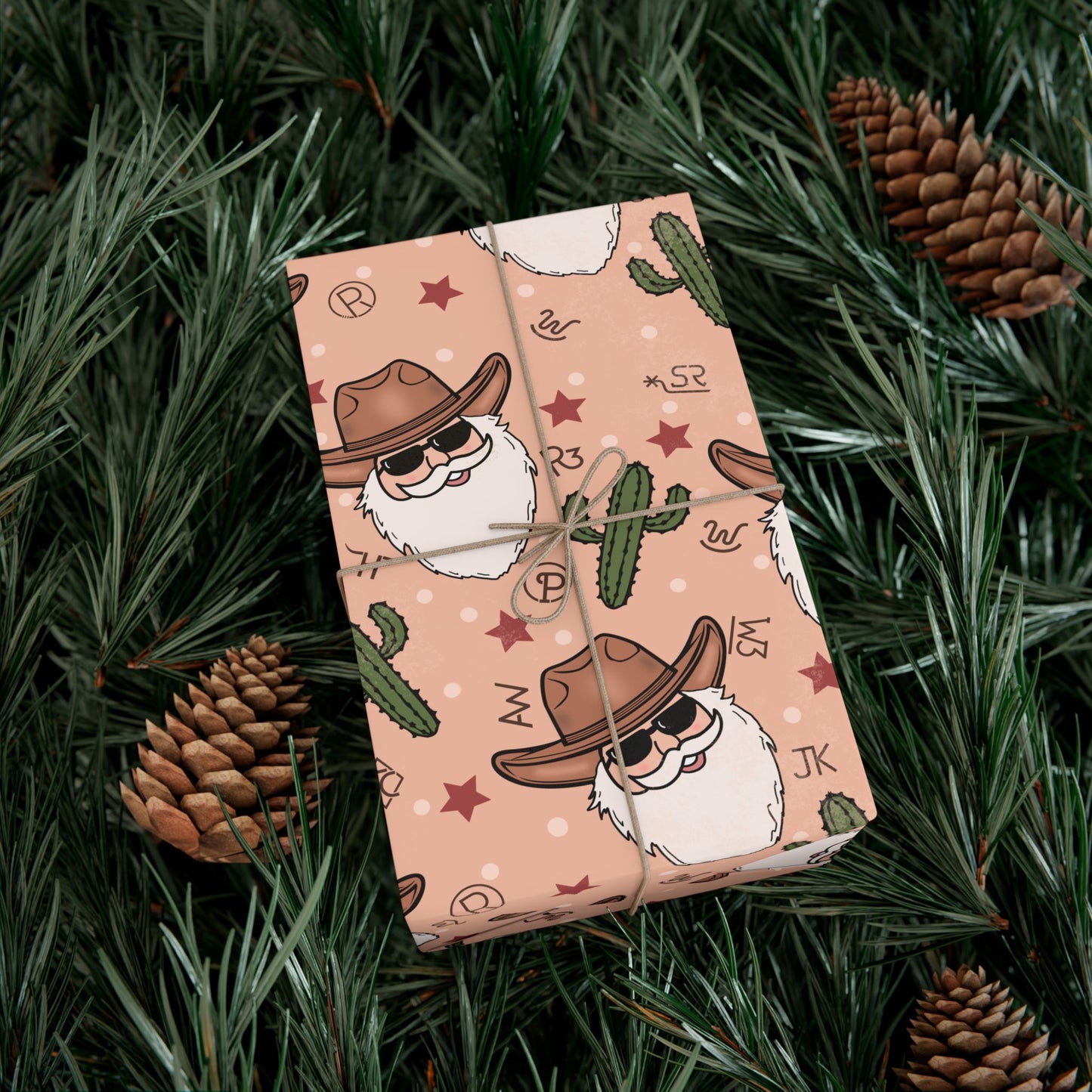 Cowboy Santa Wrapping Paper