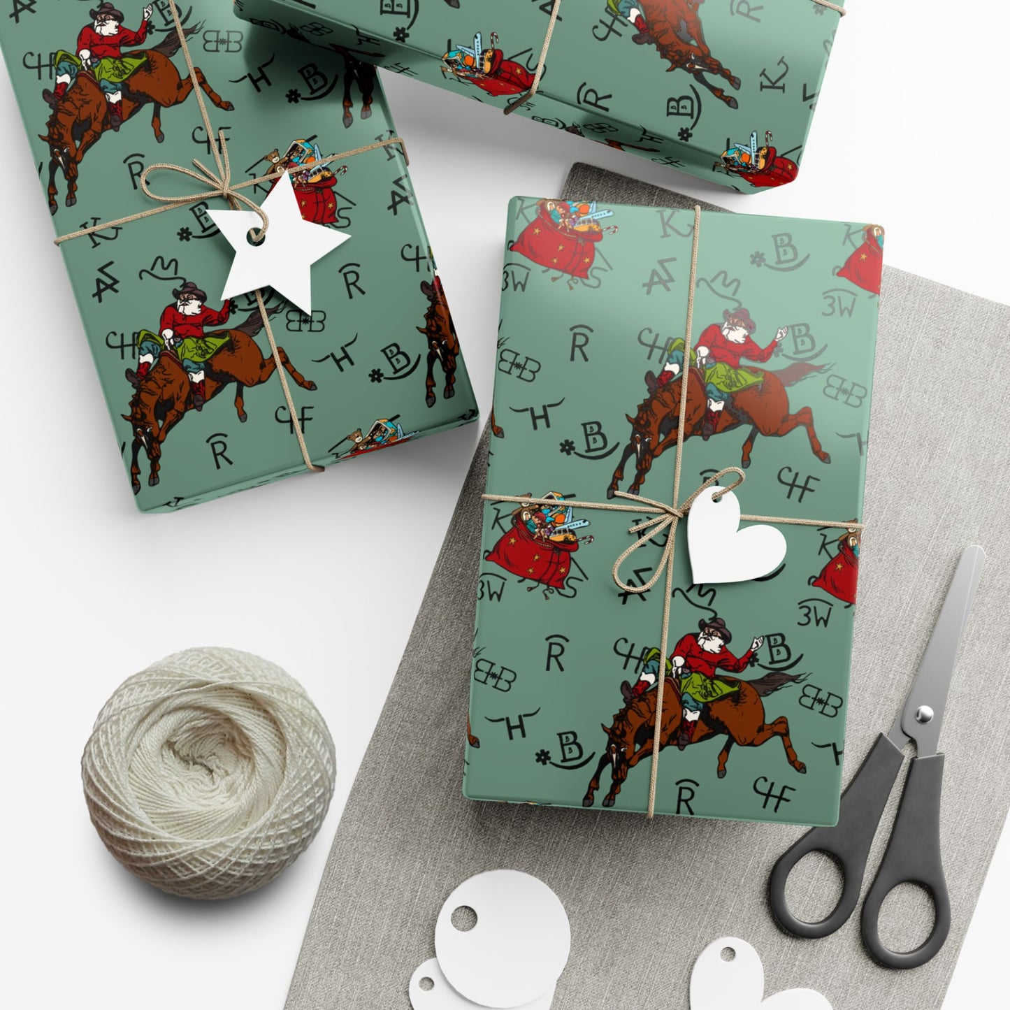 Let'r Buck Santa Wrapping Paper