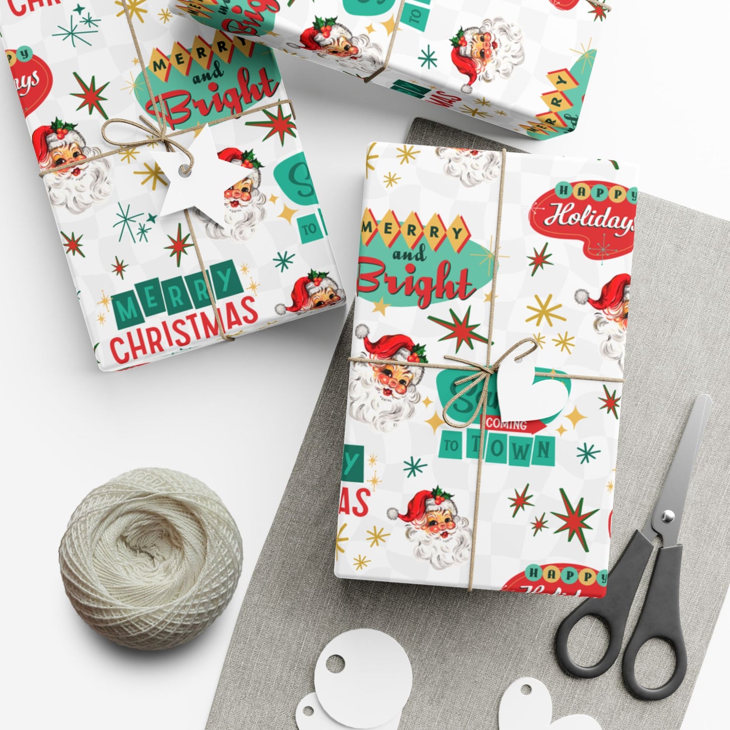 Retro Santa Wrapping Paper