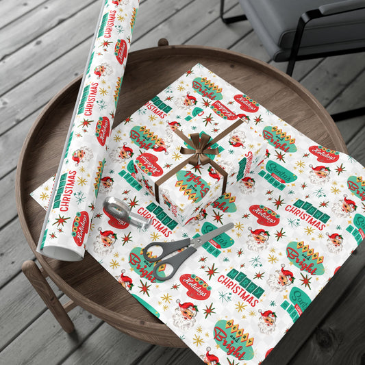 Retro Santa Wrapping Paper