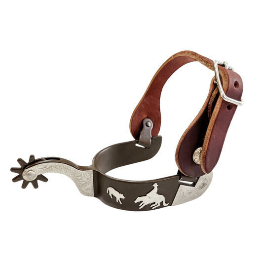 Men's Antique Brown Cutting Horse Spur Set