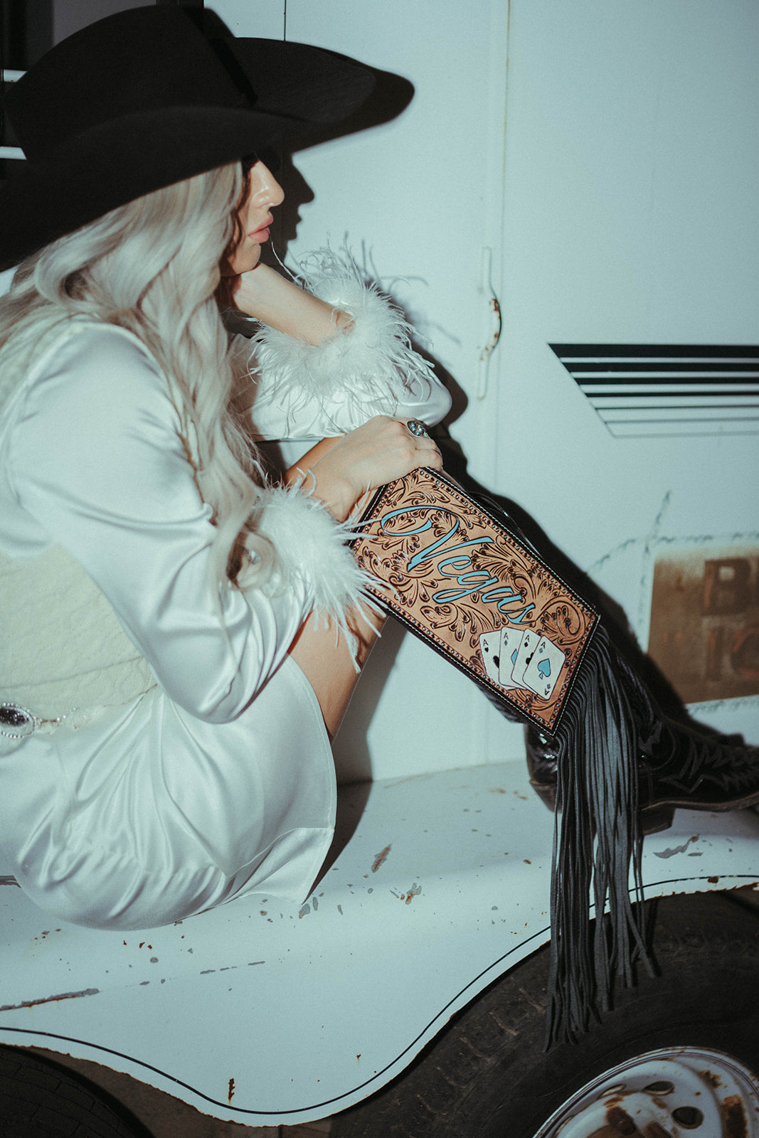The Turquoise Vegas Clutch Wristlet