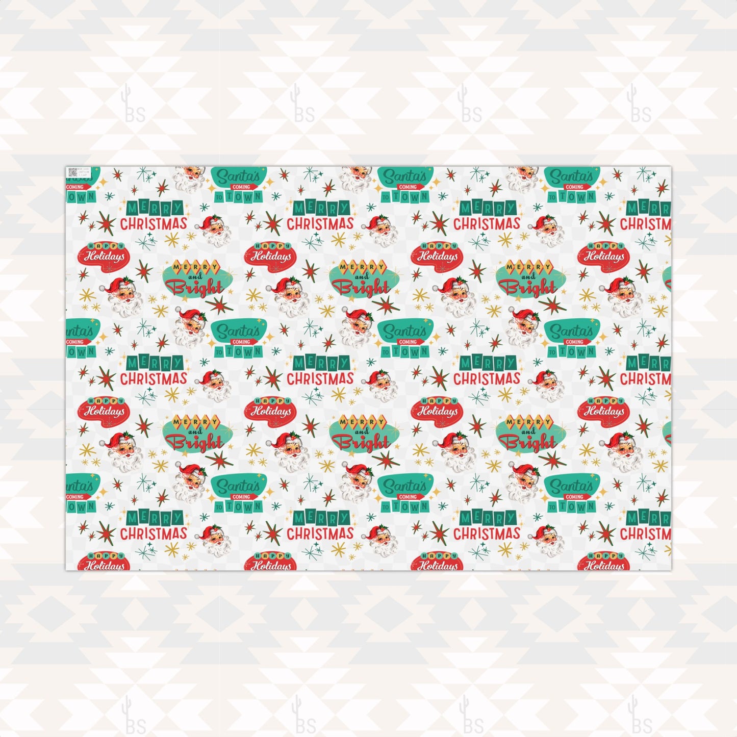 Retro Santa Wrapping Paper