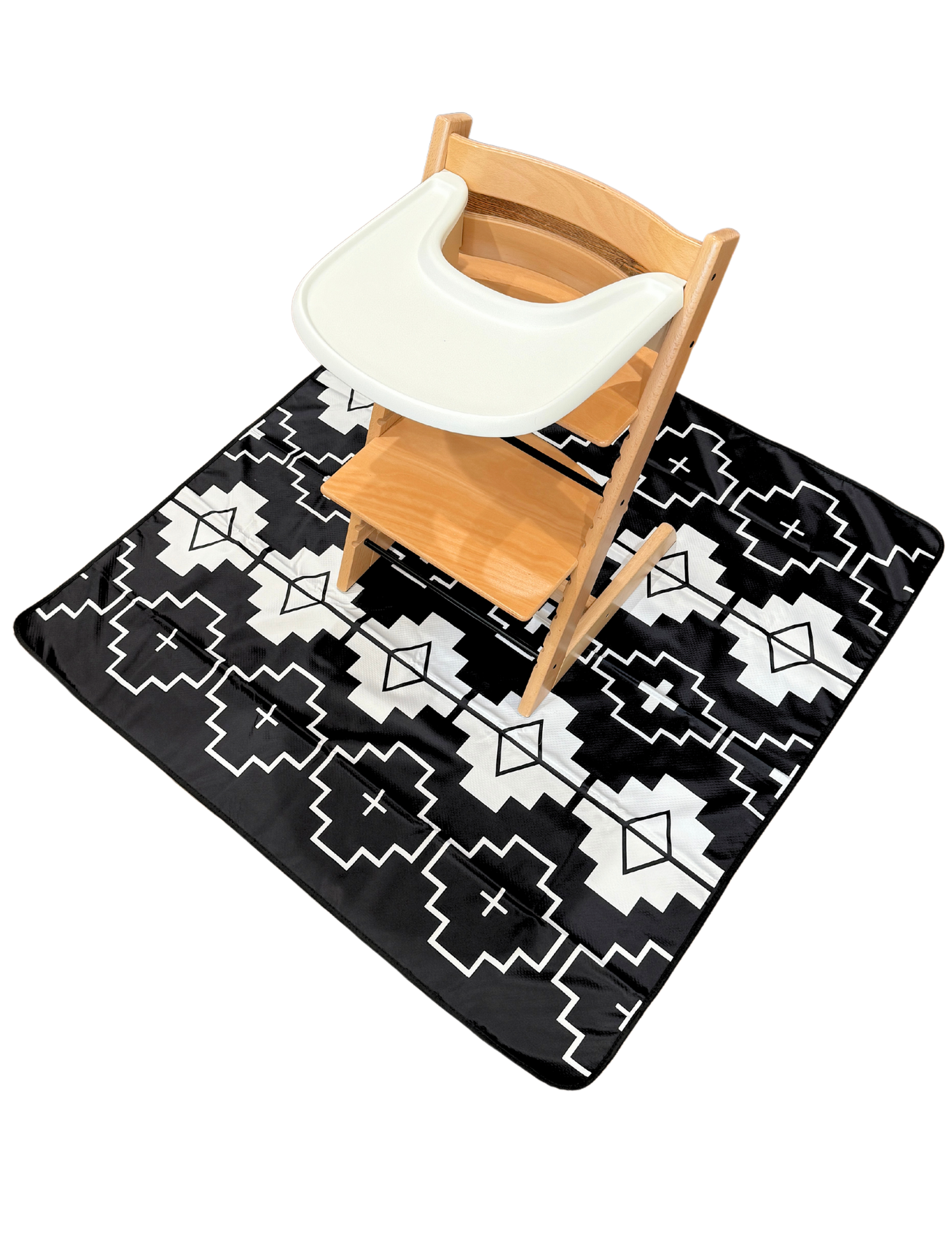 SPLAT MAT - BLACK - for High Chairs + Play Time Messes