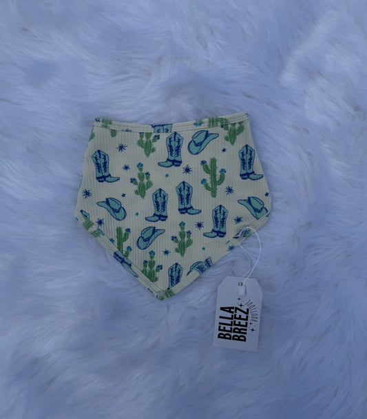 Wild West Cowboy Ribbed Bamboo Bib