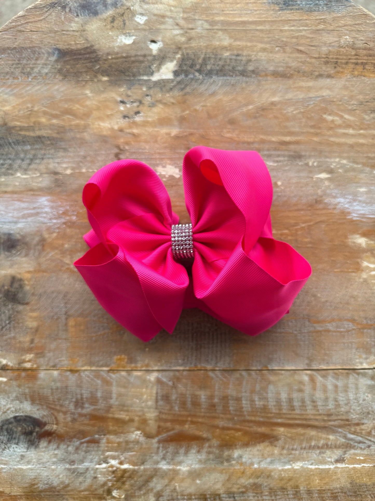 Solid 7.5 inch bedazzled bows