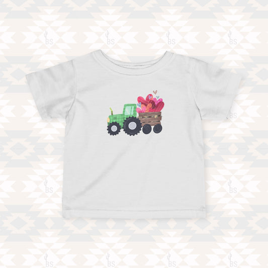 Tractor Love Toddler Valentine’s Graphic Tee