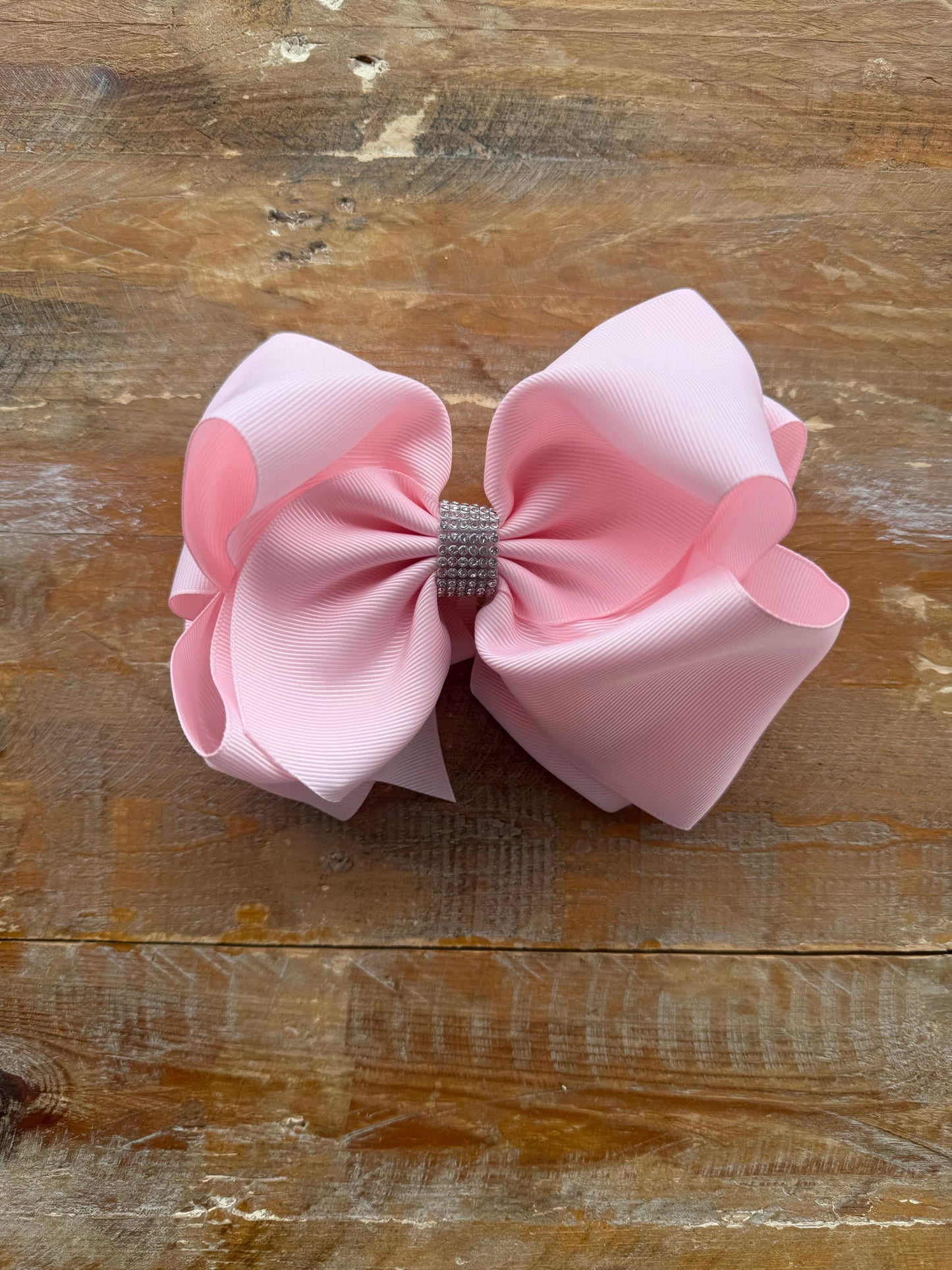 Solid 7.5 inch bedazzled bows