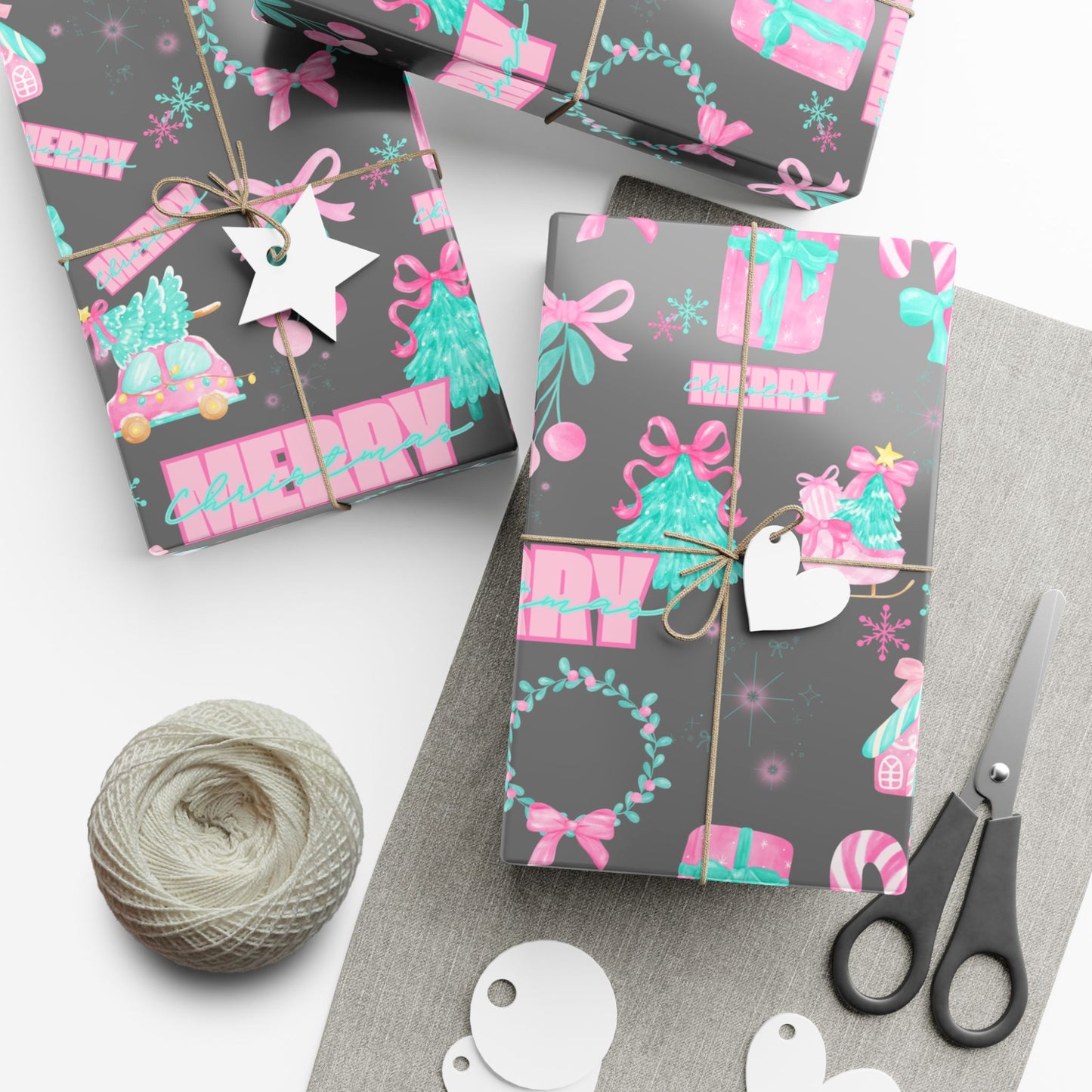 Pink and Teal Wrapping Paper