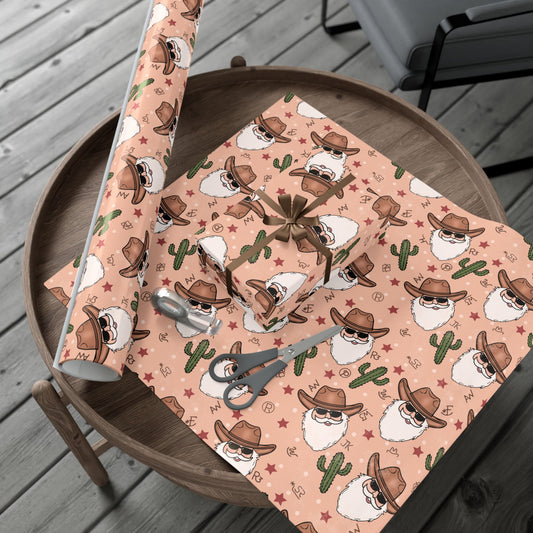 Cowboy Santa Wrapping Paper