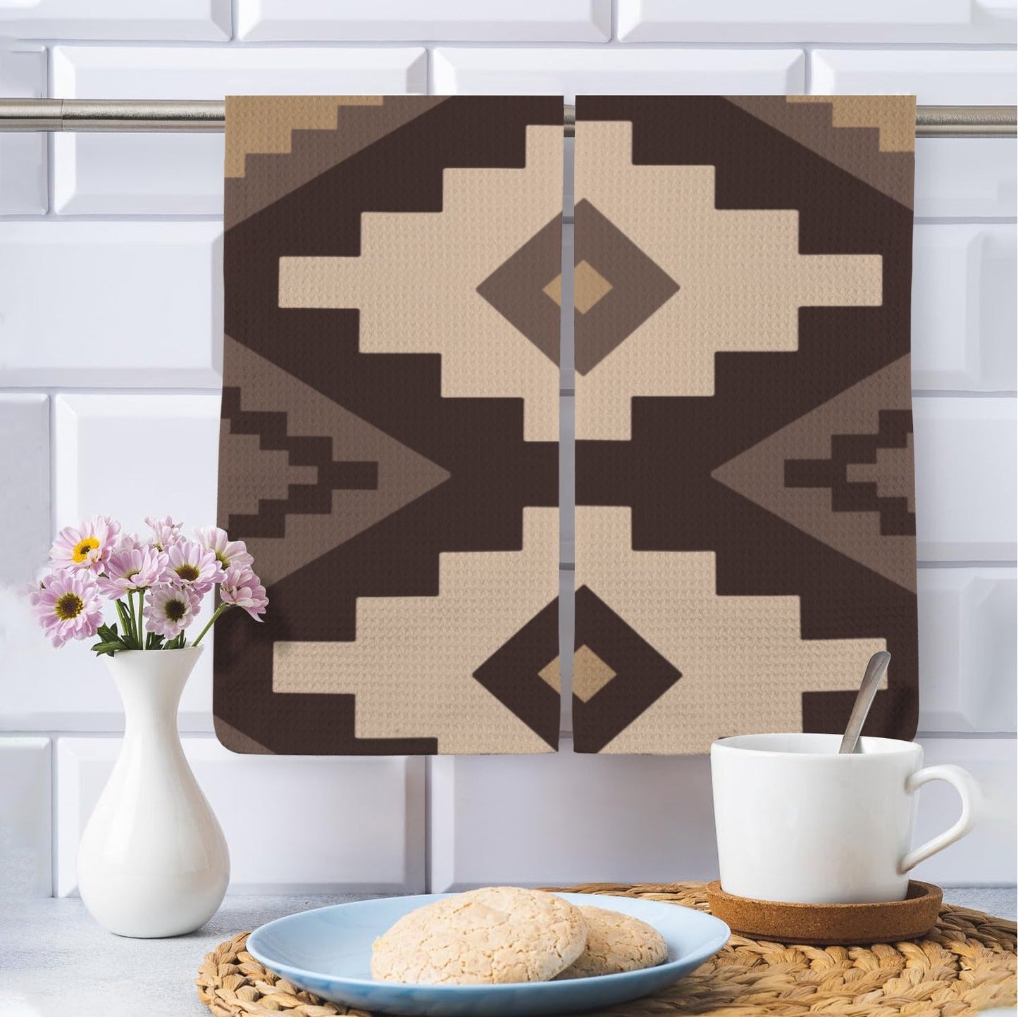 Earth Aztec Set of 2 Dish Towels Kitchen Towel