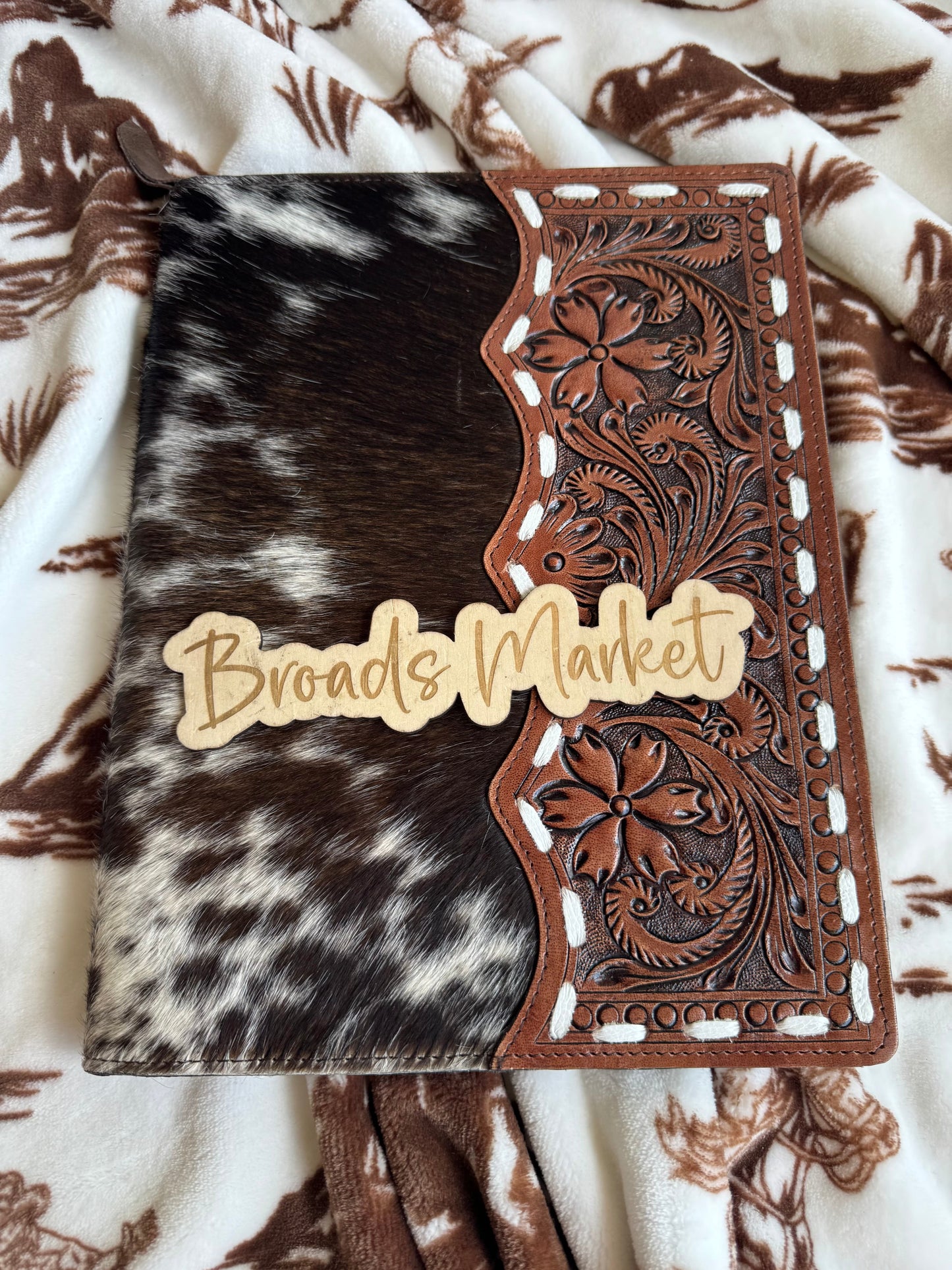 Cowhide & Tooled Leather Planners Notebook Holders