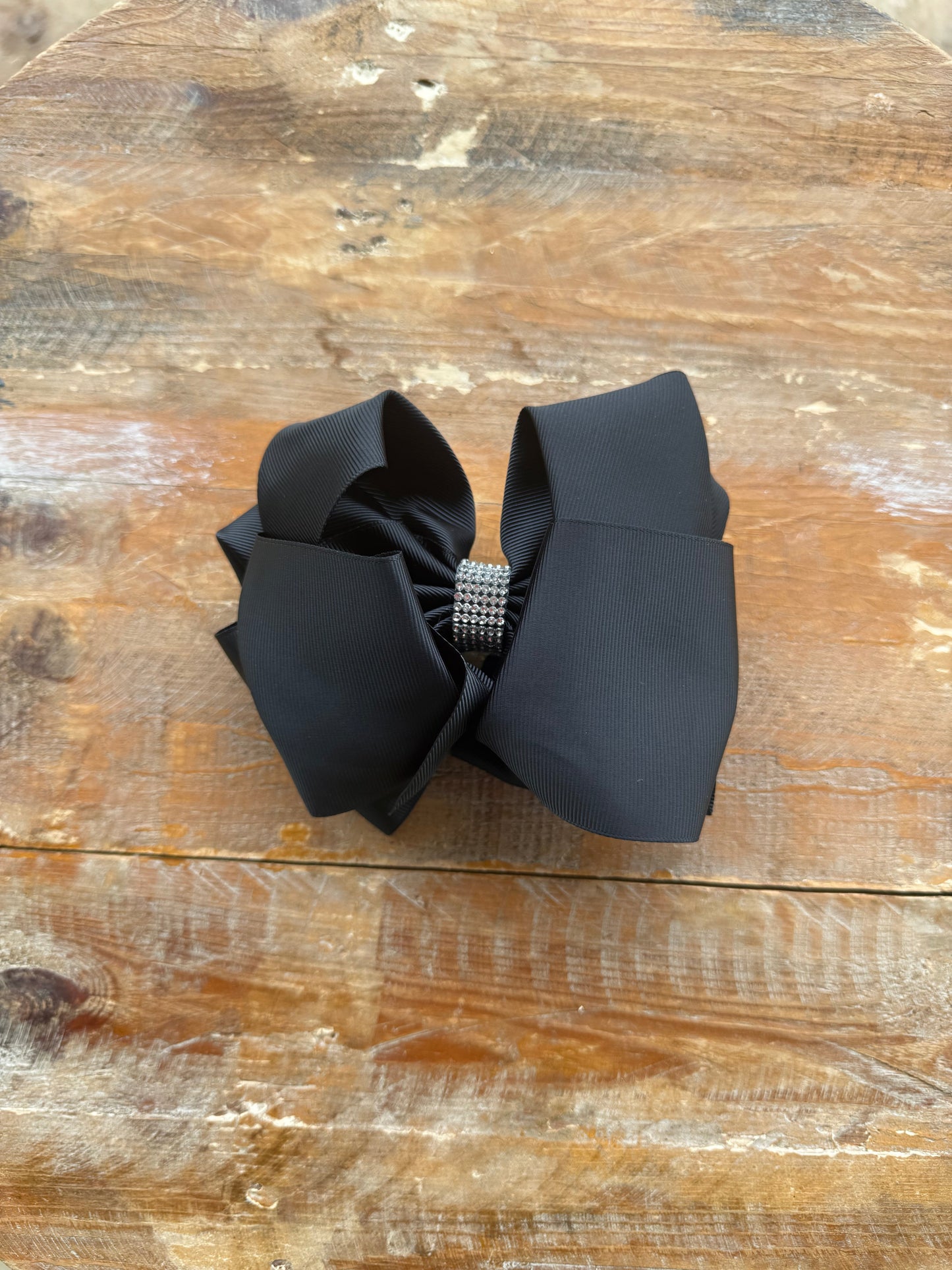 Solid 7.5 inch bedazzled bows