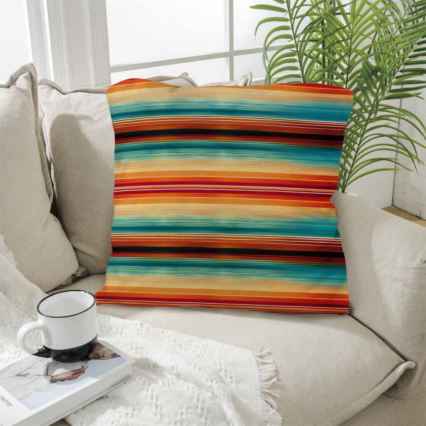 Colores De Mexico Southwest Serape Pillow Case