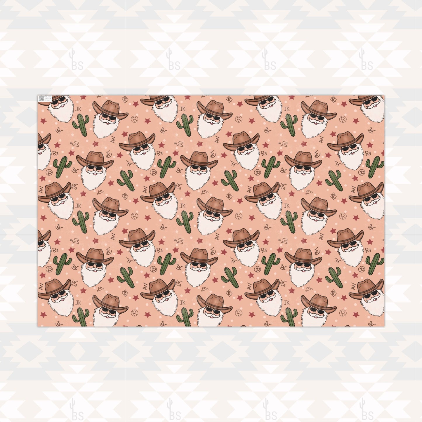 Cowboy Santa Wrapping Paper