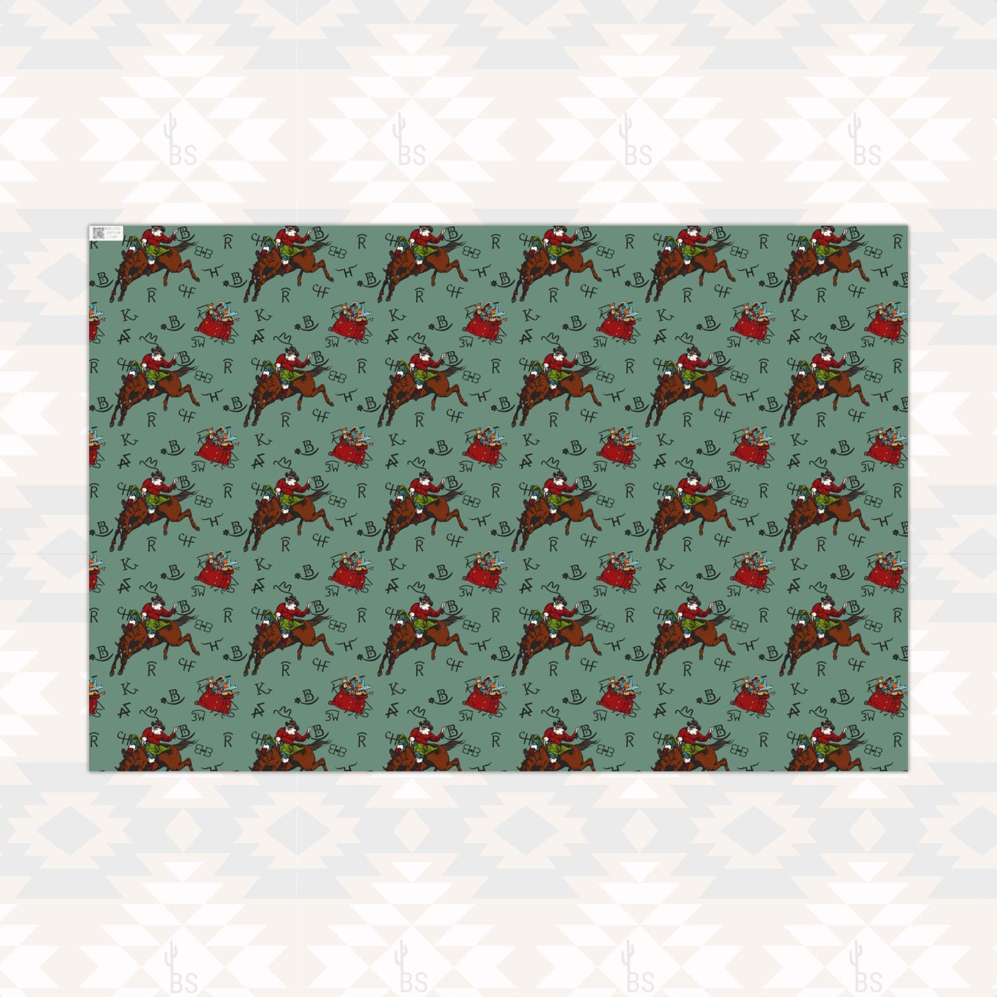 Let'r Buck Santa Wrapping Paper