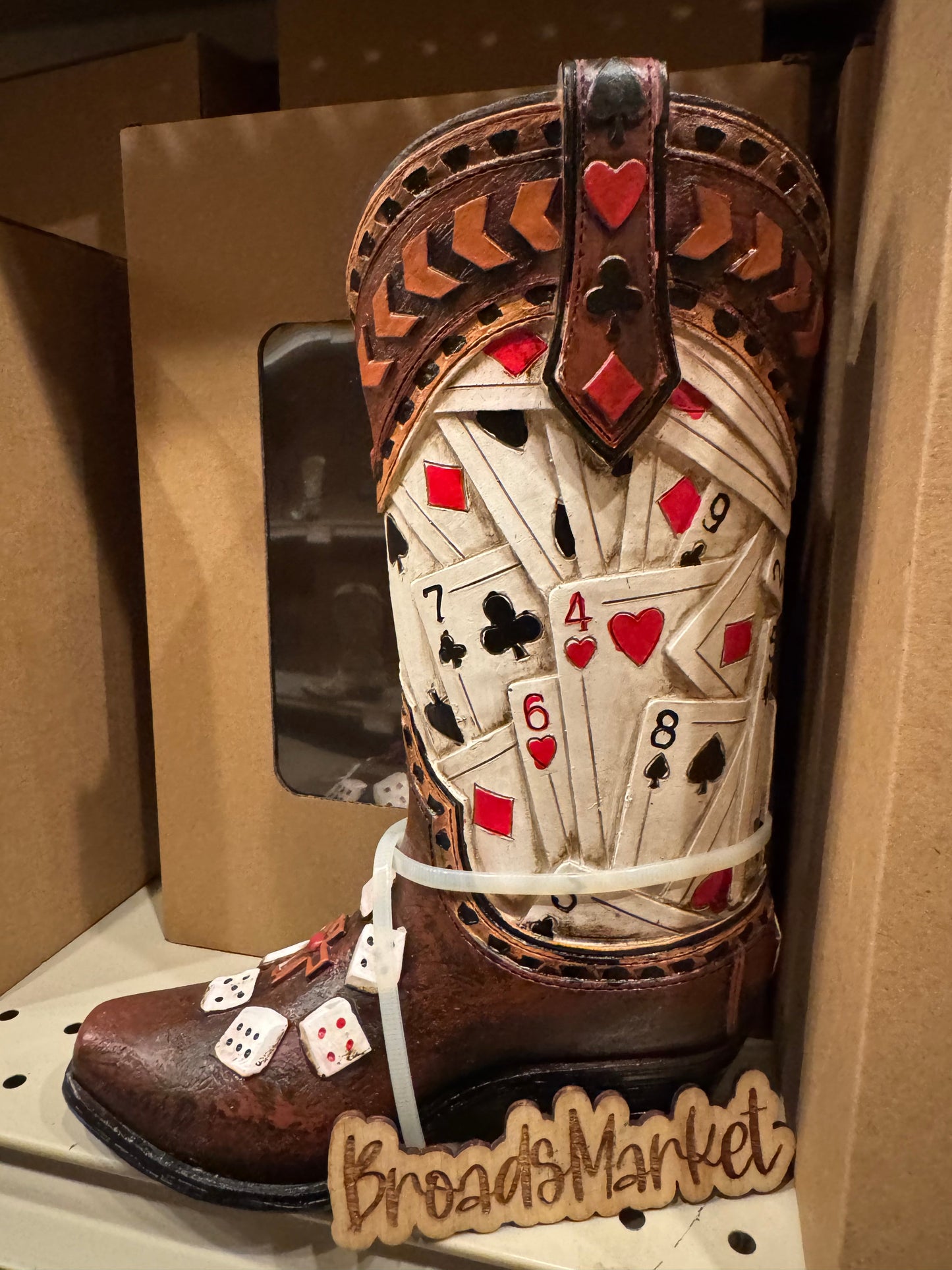 Cards Dice Boot Vase