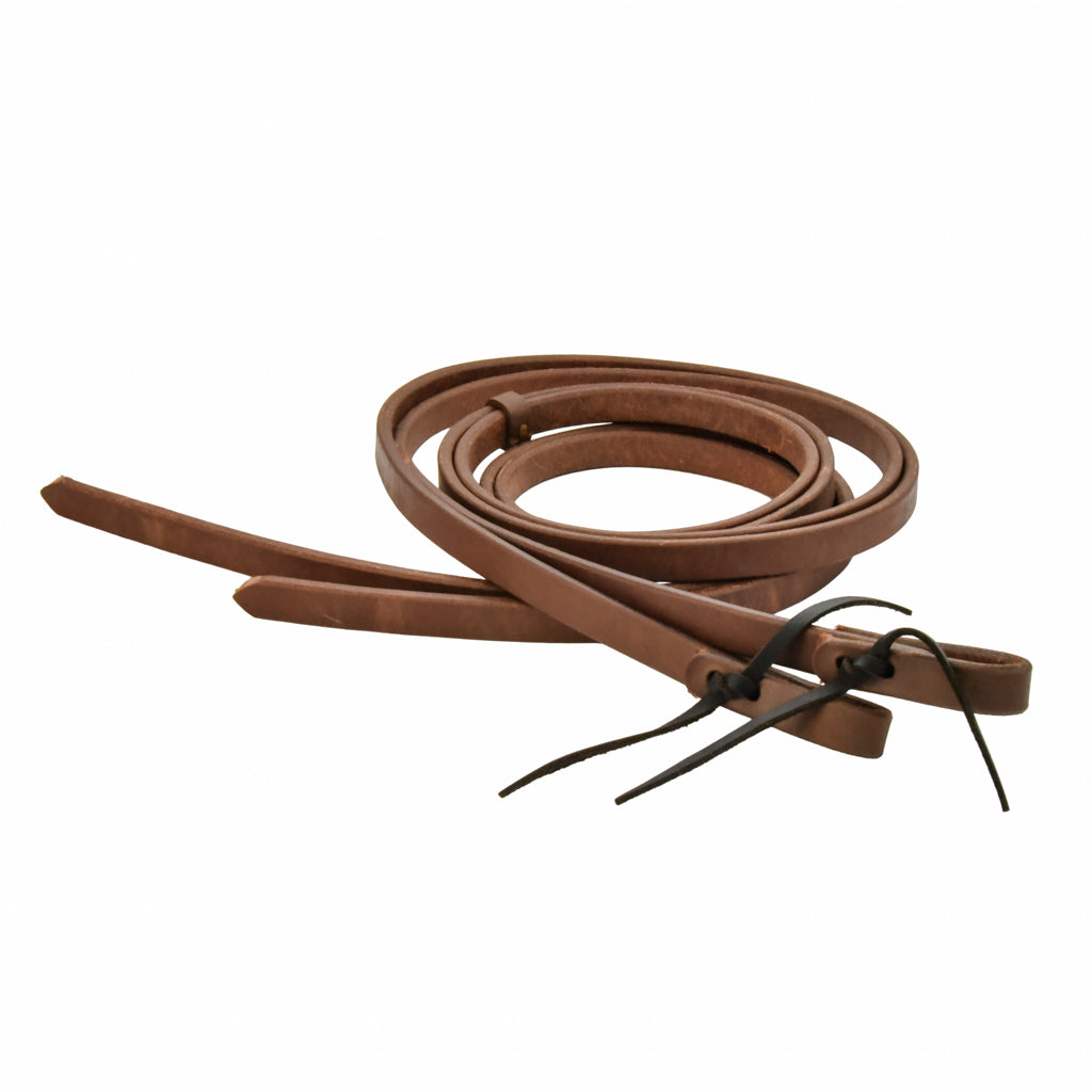 Oiled Harness Leather Split Reins - 3/4in x 8ft