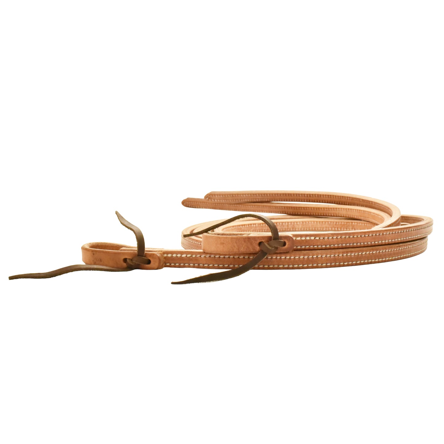 Harness Leather Double-N-Stitched Split Reins - 5/8in x 7ft 6in