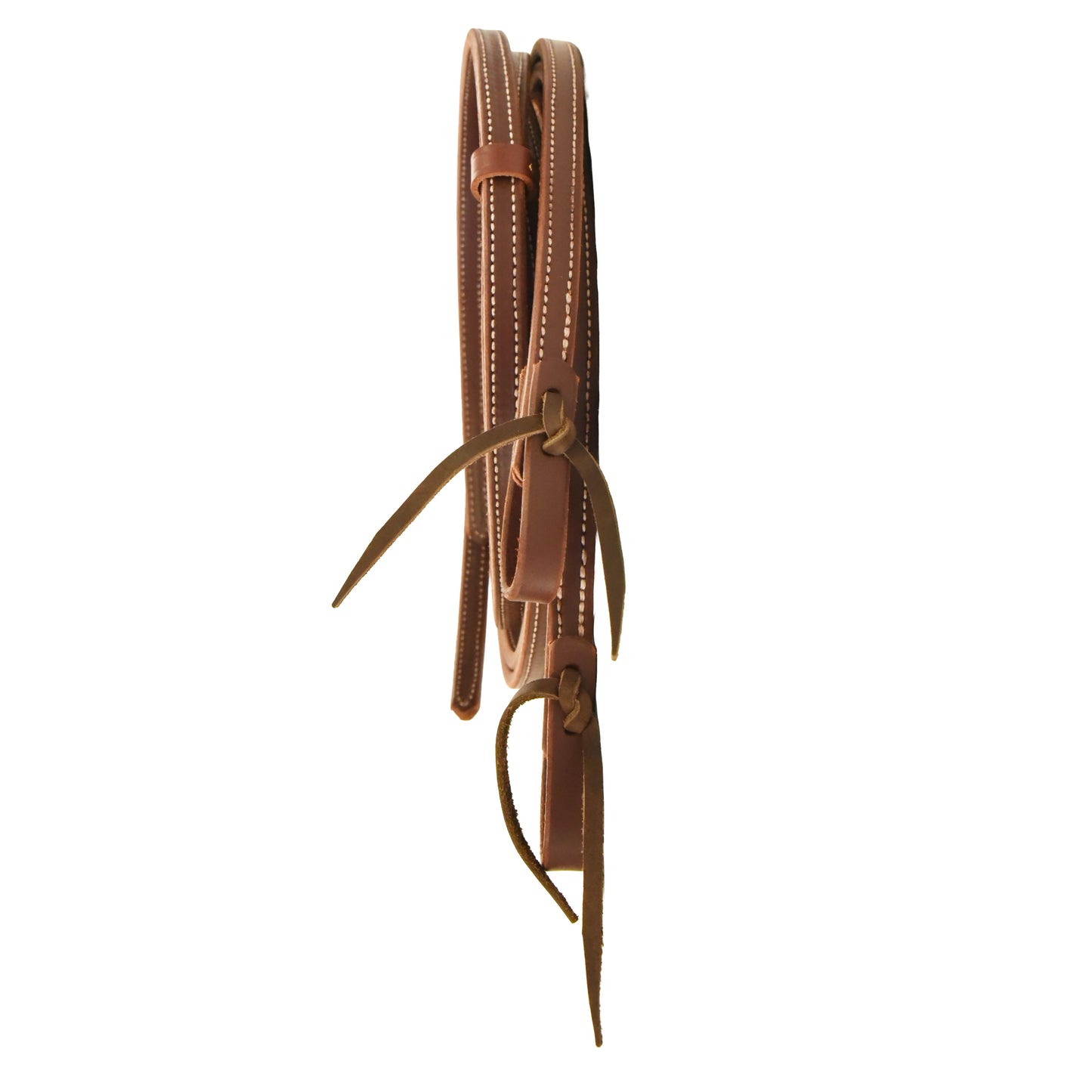 Latigo Leather Double-N-Stitched Split Reins - 5/8in x 7ft 6in