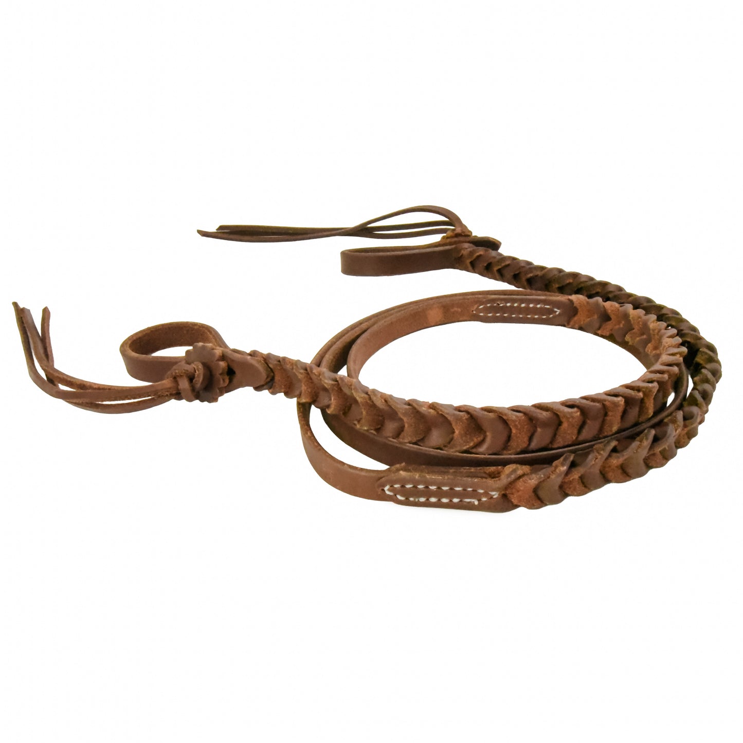 Oiled Braided Rattlesnake Roper Reins - 5/8in x 8ft