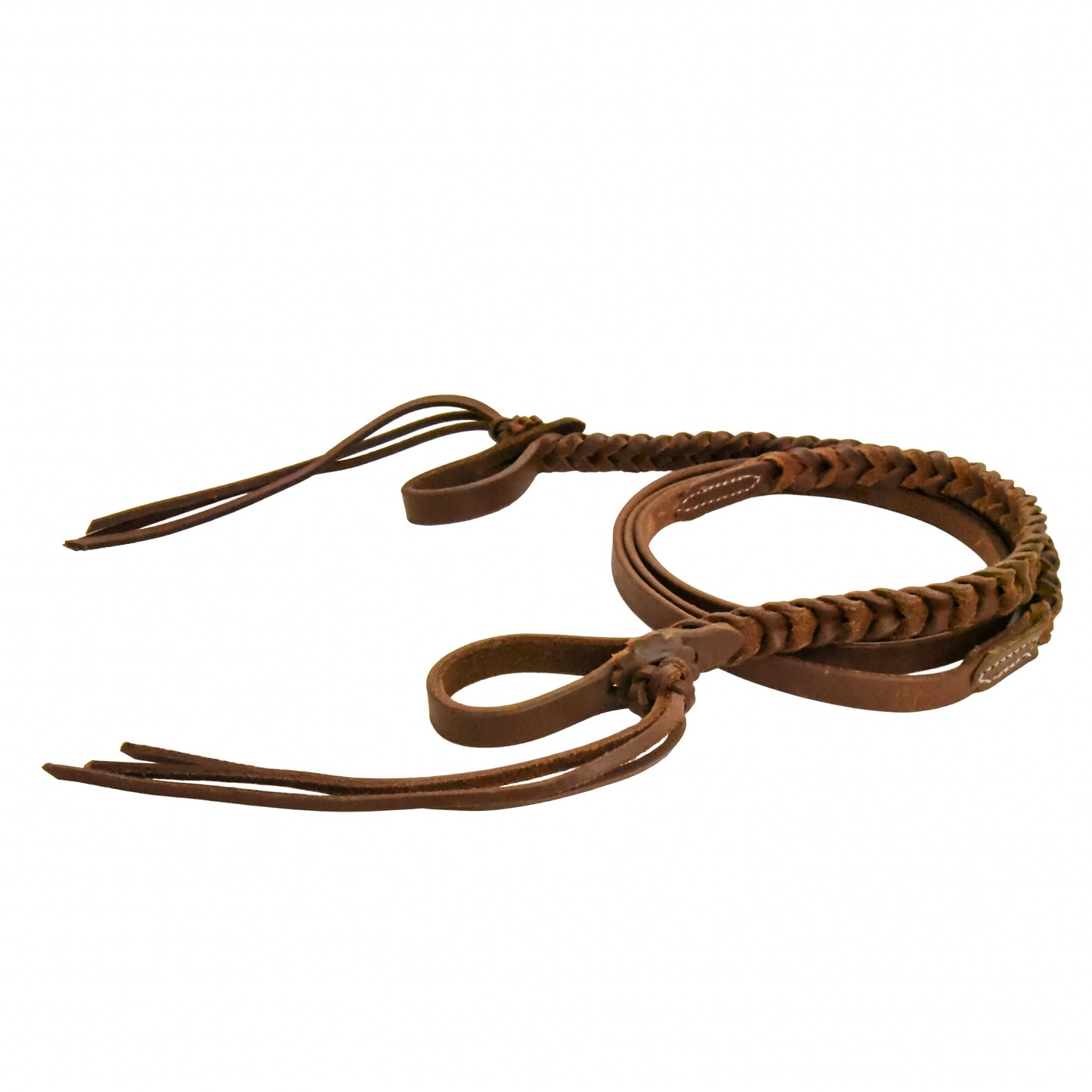 Oiled Braided Rattlesnake Roper Reins - 5/8in x 8ft