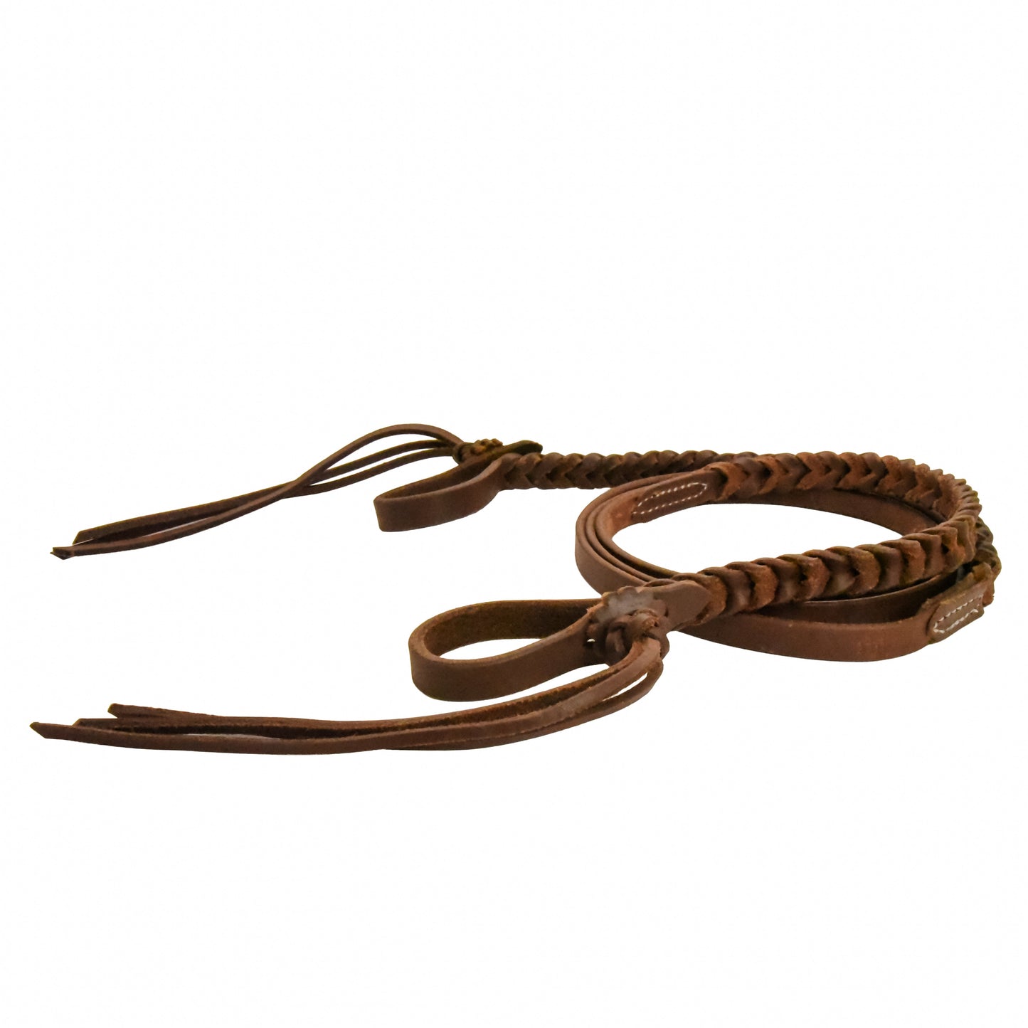 Oiled Braided Rattlesnake Roper Reins - 5/8in x 8ft