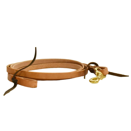 Harness Leather Flat Roper Reins - 5/8in x 8ft