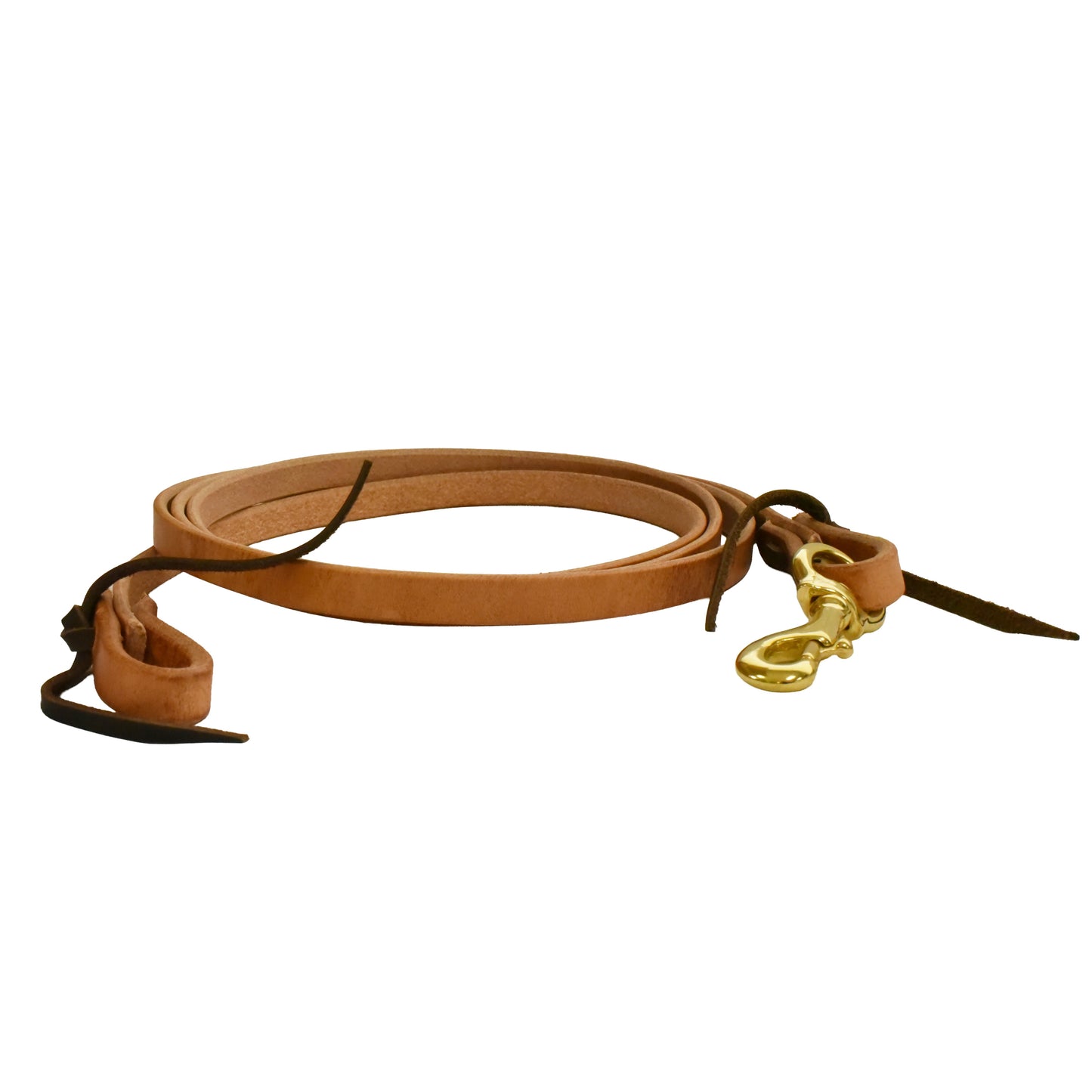 Harness Leather Flat Roper Reins - 5/8in x 8ft