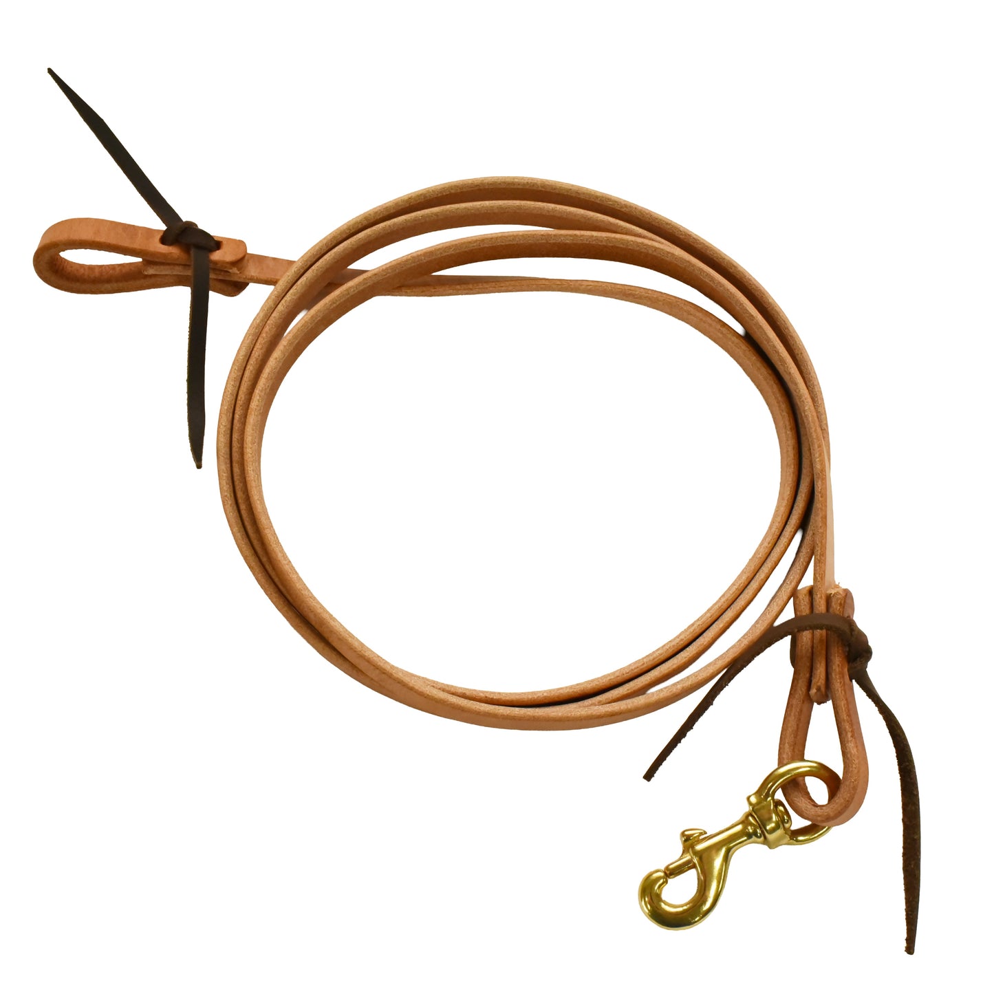 Harness Leather Flat Roper Reins - 5/8in x 8ft