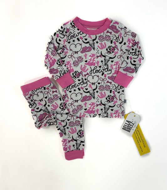 Pink Howdy Bamboo Set (FINAL SALE)