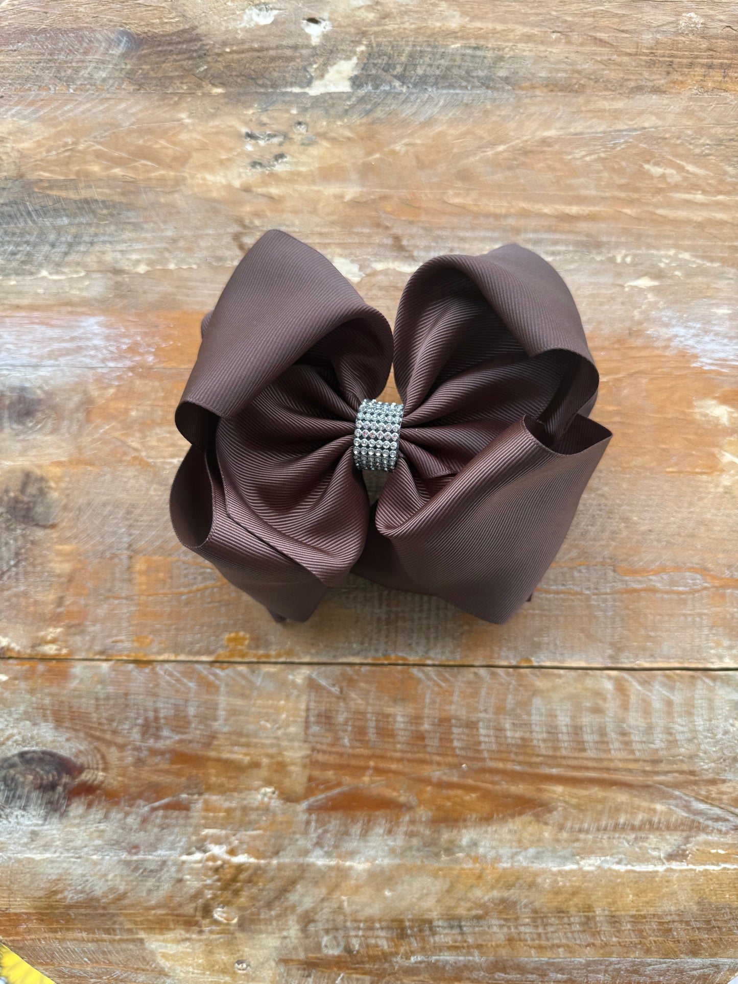 Solid 7.5 inch bedazzled bows