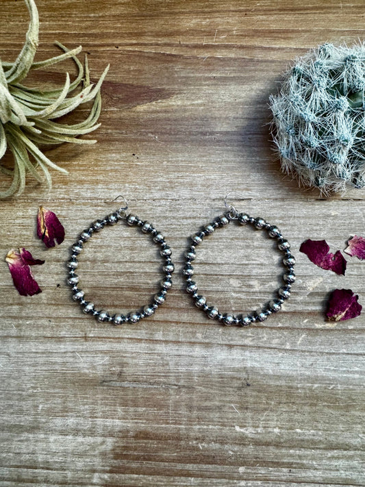 Hoops Sterling Silver Pearl Hoop earrings